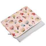 Pink PU Leather Laptop Sleeve – Perfume Printed Case, 11-15 Inch