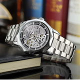 T-Winner Luxury Skeleton Automatic Watch for Men – Mechanical Timepiece