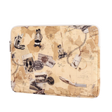 Waterproof PU Laptop Sleeve - Vintage Travel Print, Shock Resistant, Fits Lenovo, HP & More