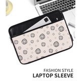 Shockproof PU Laptop Sleeve – Abstract Circle Print for 11–15 Inch Devices