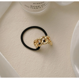 Gold Chain Hair Tie – Chic Minimalist Metal Hair Accessory with High Elasticity