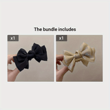 Large Elegant Bowknot Hair Claw Clip – Non-Slip Ponytail Holder