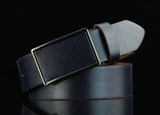 Men's Retro Leather Belt with Alloy Smooth Buckle – Antique Style