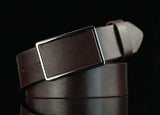 Men's Retro Leather Belt with Alloy Smooth Buckle – Antique Style
