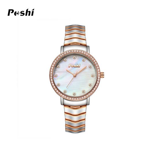 POSHI Women's Simple Waterproof Fashion Quartz Watch – Steel Strap
