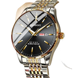BANBONY Men's Quartz Watch – Dual Calendar, Luminous Dial, Hollow Back Design