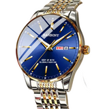 BANBONY Men's Quartz Watch – Dual Calendar, Luminous Dial, Hollow Back Design