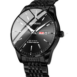 BANBONY Men's Quartz Watch – Dual Calendar, Luminous Dial, Hollow Back Design