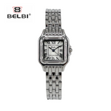 BELBI Women's Square Quartz Watch – Korean Fashion, Titanium Alloy Strap