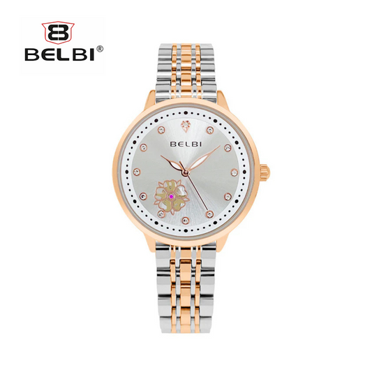 BELBI Women's Luxury Quartz Watch – Fashion Round Dial, Stainless Steel Strap