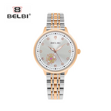 BELBI Women's Luxury Quartz Watch – Fashion Round Dial, Stainless Steel Strap