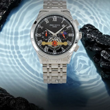 PRECIOUS DUKE Men’s Skeleton Business Watch – Luminous Quartz with Calendar