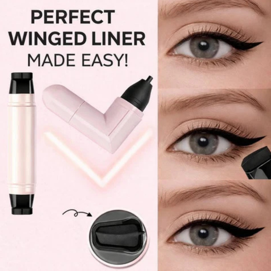 Waterproof Winged Eyeliner Pen Set of 2 – Long-Lasting Quick Stamp Eye Liner for Perfect Cat Eyes