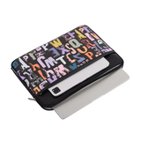 PU Leather Laptop Sleeve – Shockproof Typographic Print Case (11–15 Inch)