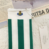 Women’s Cotton Embroidered Socks – Japanese Striped Mid-Tube Trendy Style