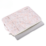 PU Leather Laptop Sleeve with Handle – Waterproof Floral Case (11–15 Inch)