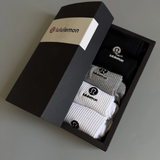 Unisex Cotton Sports Socks Gift Box – 5 Pairs Mid-Calf Solid Color Crew Socks