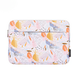 Tropical Leaves Laptop Sleeve – PU Leather Chromebook Bag with Dual Compartments
