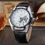 T-Winner Men’s Automatic Watch – Stainless Steel Mechanical Timepiece with Leather Strap