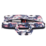 Floral Waterproof Laptop Bag with Trolley Strap – Fits 13" to 15" Devices