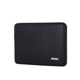 PU Leather Laptop Sleeve – Shock-Resistant Case for 11–15” Devices, Zippered, Black