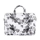 Floral Laptop Bag – Waterproof PU Leather Briefcase Sleeve (12"-15" Inches)
