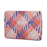 Woven Print Laptop Sleeve – Waterproof PU Leather Case for MacBook, Xiaomi & More