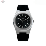 PRECIOUS DUKE Men's Ultra-Thin Quartz Watch – 30M Waterproof, Casual Silicone Strap