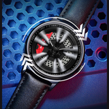 Sanda Men’s Leather Strap Quartz Watch – Hollow Dial Analog Wristwatch