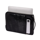 Crocodile PU Leather Laptop Sleeve – Waterproof & Shock-Resistant Case, 11–15”