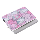 Pink Floral PU Laptop Sleeve – Waterproof, Shock-Resistant Case for 11–15" Laptops