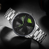 Sanda Men’s Quartz Watch – 360° Rotating Dial, Stainless Steel Strap, Waterproof Wristwatch