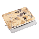 Waterproof PU Laptop Sleeve - Vintage Travel Print, Shock Resistant, Fits Lenovo, HP & More