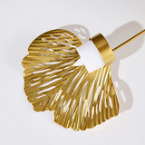 Nordic Gold Iron Candlestick – Nature-Inspired Spray Paint Candle Holder