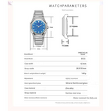 PRECIOUS DUKE Men’s Business Quartz Watch – Octagonal Dial, Waterproof 30M