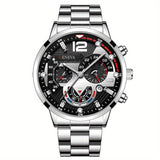 Fashion Men's Stainless Steel Calendar Watch