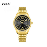 POSHI Men’s Quartz Watch with Calendar & Luminous Dial – Stainless Steel Strap