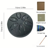 Mini Steel Tongue Drum – 3-Inch 6-Tone Handheld Percussion Instrument