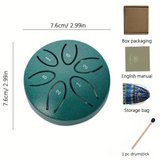 Mini Steel Tongue Drum – 3-Inch 6-Tone Handheld Percussion Instrument