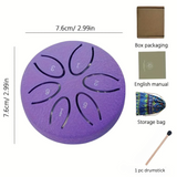Mini Steel Tongue Drum – 3-Inch 6-Tone Handheld Percussion Instrument
