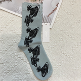 Japanese Starry Sky Socks – Women’s Mid-Tube Cotton Autumn Winter Style