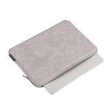 Floral Embossed Laptop Sleeve – Waterproof PU Case for HP, Lenovo & More (11–15 Inch)