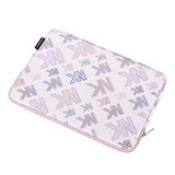 PU Laptop Sleeve with NK Monogram Print – Shock-Resistant Case for 11–15" Devices