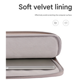 Beige PU Leather Laptop Sleeve – Waterproof & Shockproof Houndstooth Case (11–15 Inch)