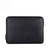 PU Leather MacBook Sleeve – Shock-Resistant Houndstooth Case for 13"–16.2" Laptops