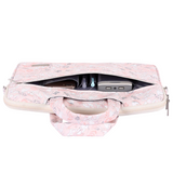 Floral PU Leather Laptop Bag – Wear & Shock‑Resistant 13″–15″ with Trolley Sleeve