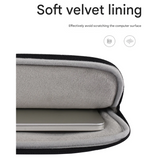 PU Leather Laptop Sleeve – Shockproof Typographic Print Case (11–15 Inch)