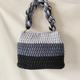 Handwoven Shoulder Handbag – Large Capacity, Contrast Color Woven Bag