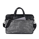Art Line Printed PU Leather Laptop Briefcase – Waterproof Sleeve for MacBook & more (13–15" Inches)