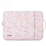 PU Leather Laptop Sleeve with Handle – Waterproof Floral Case (11–15 Inch)